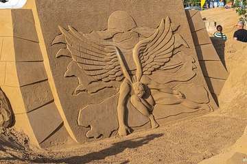 El famoso belén de arena de Las Canteras, icono de la Navidad grancanaria/Antonio Rico.